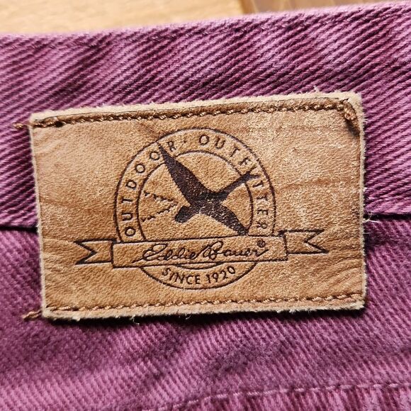 Eddie Bauer Outdoor Outfitters Maroon Dark Red Denim Women's Size 10 Cotton - Picture 7 of 14